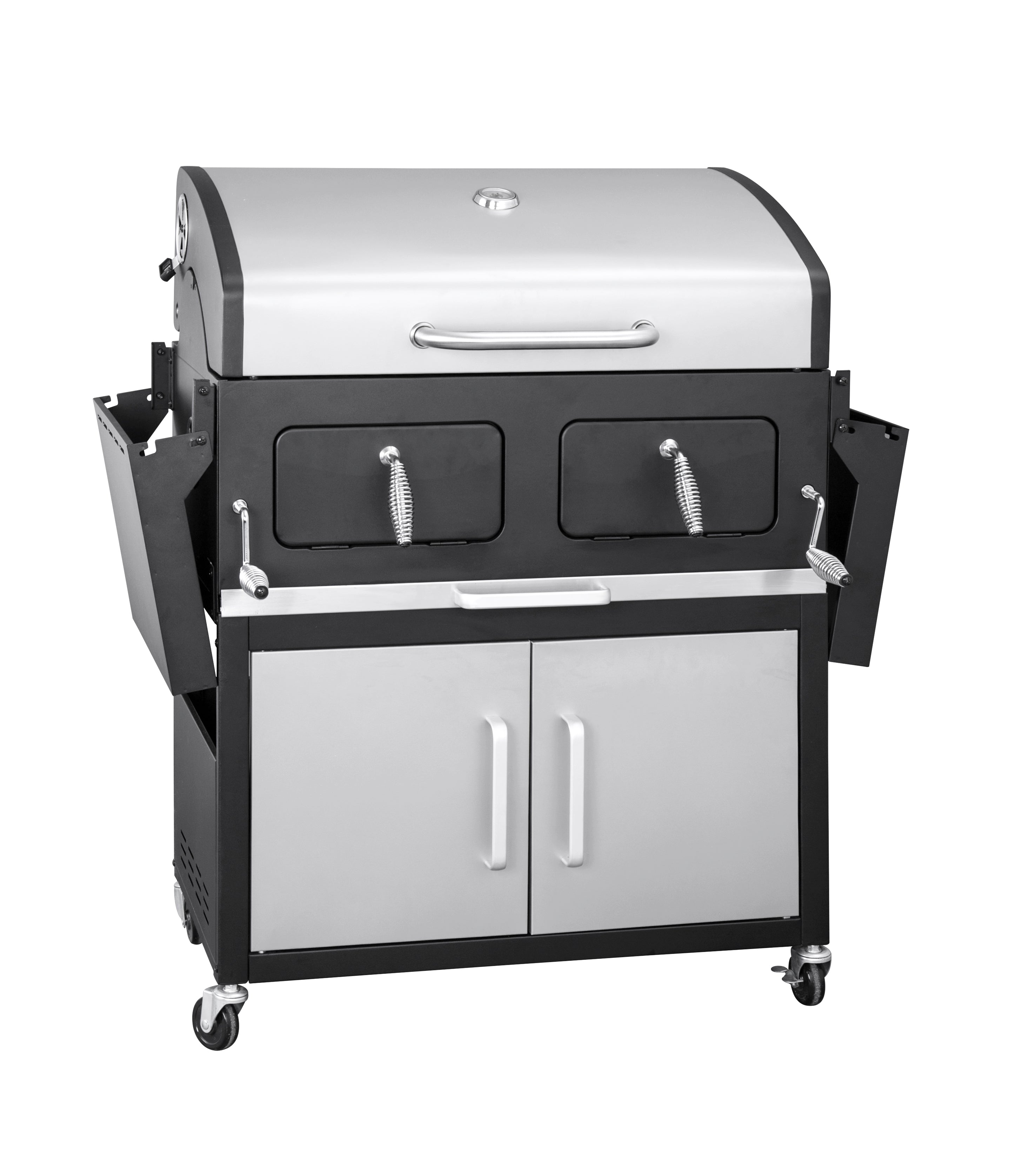 Grand XXL Broiler Charcoal BBQ- Silver & Weatherproof cover