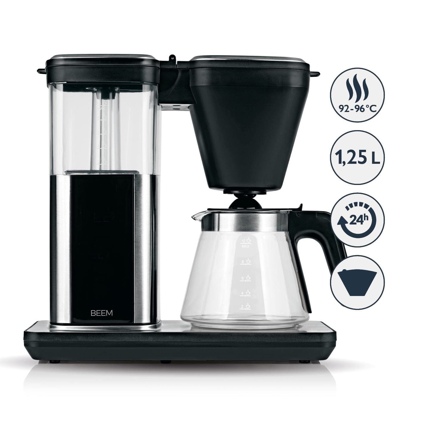 DIRECT-BREW Filter Coffee Machine - Glass