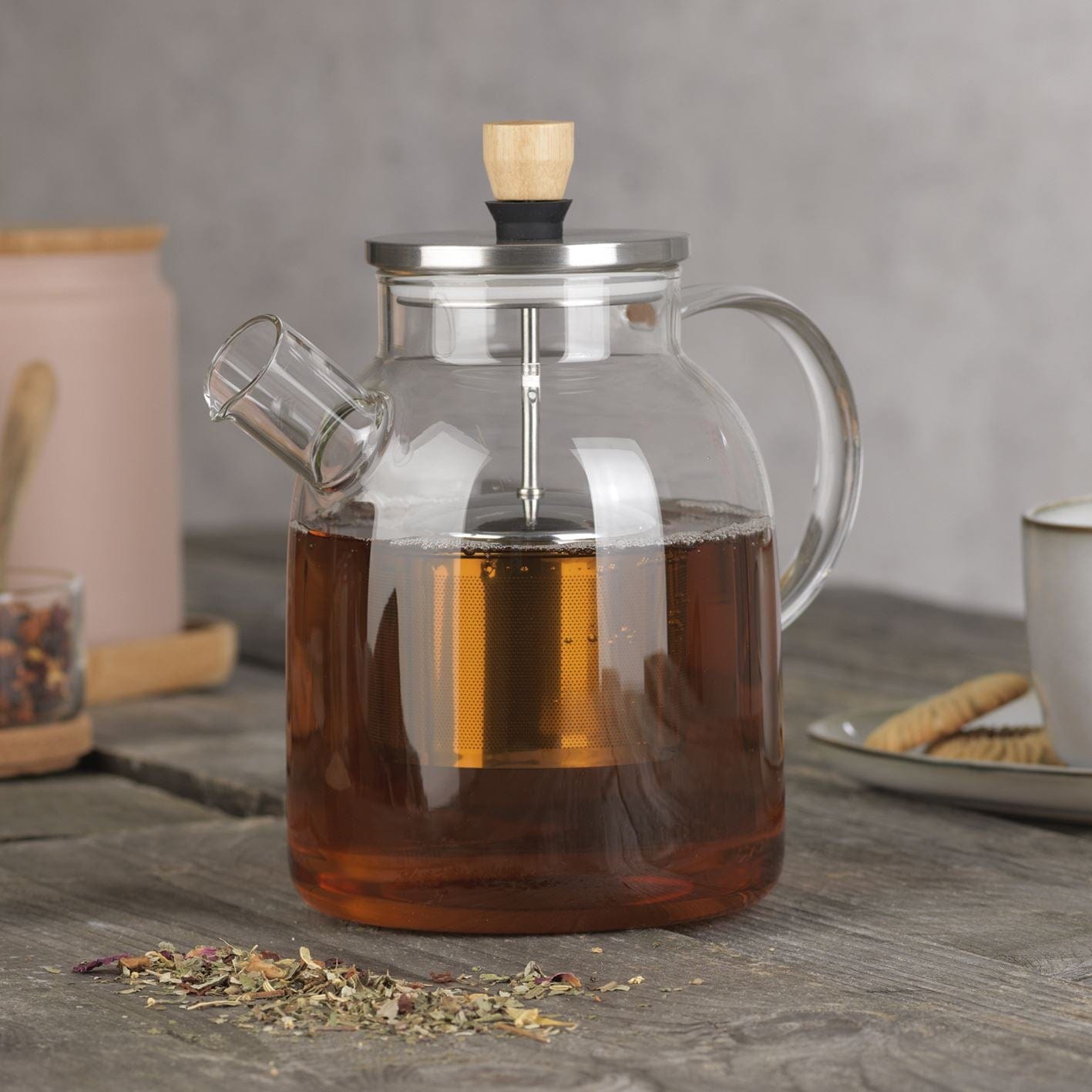 TEEKANNE Teapot with Strainer - Glass (1500ml)
