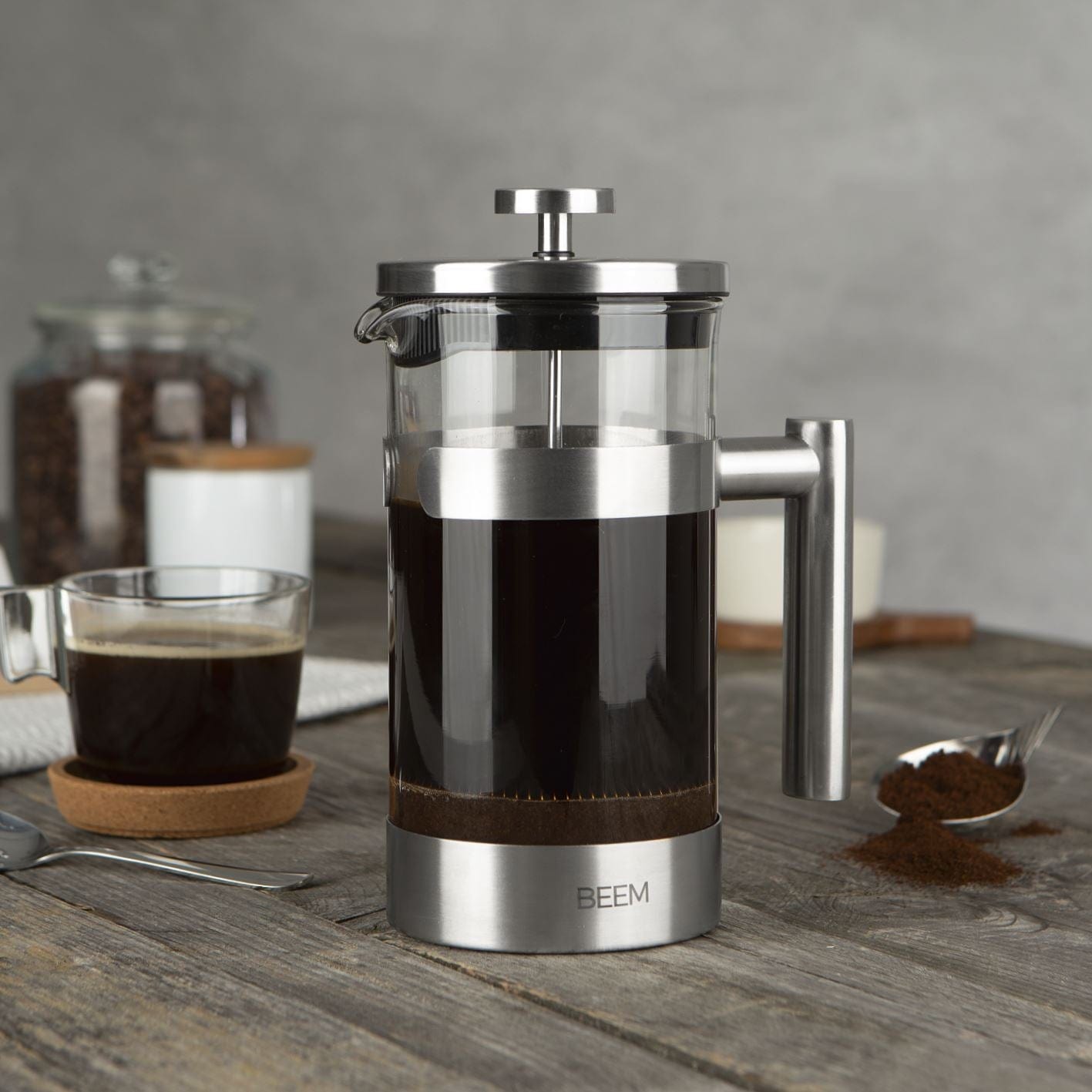 FRENCH PRESS Coffee Maker (1000ml) - Stainless Steel