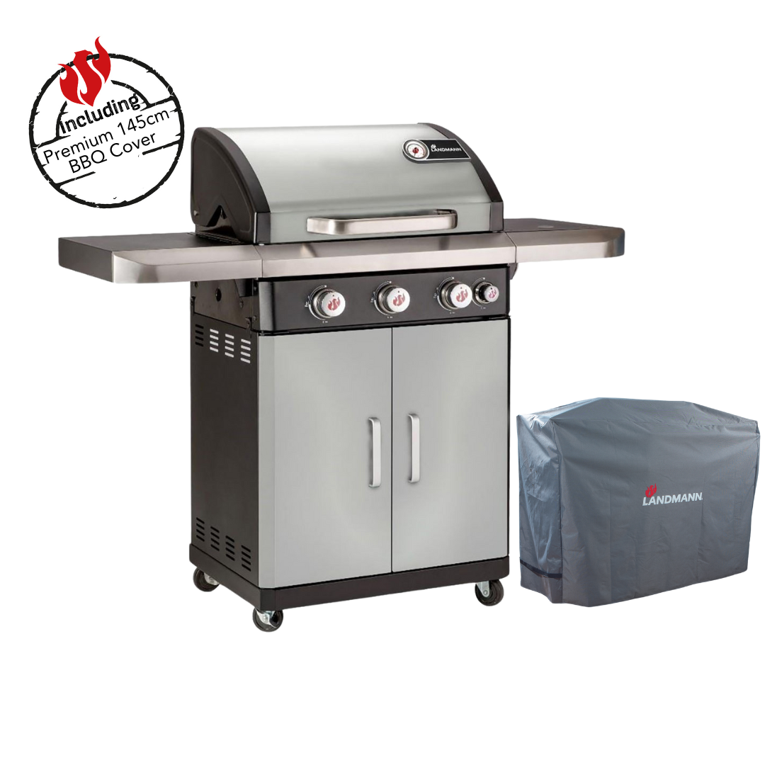 Rexon cooK 3.1 Gas BBQ - Stainless Steel & Weatherproof Cover