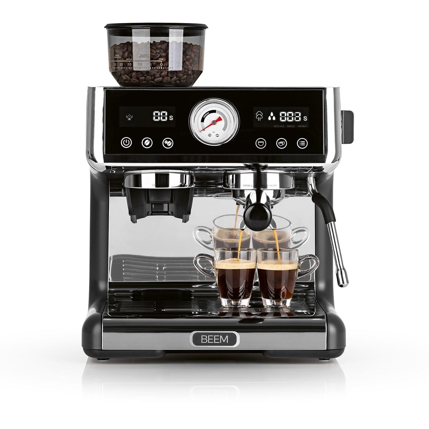 BEEM ESPRESSO-GRIND-EXPERT Digital Espresso Coffee Machine with Grinder - 15 bar