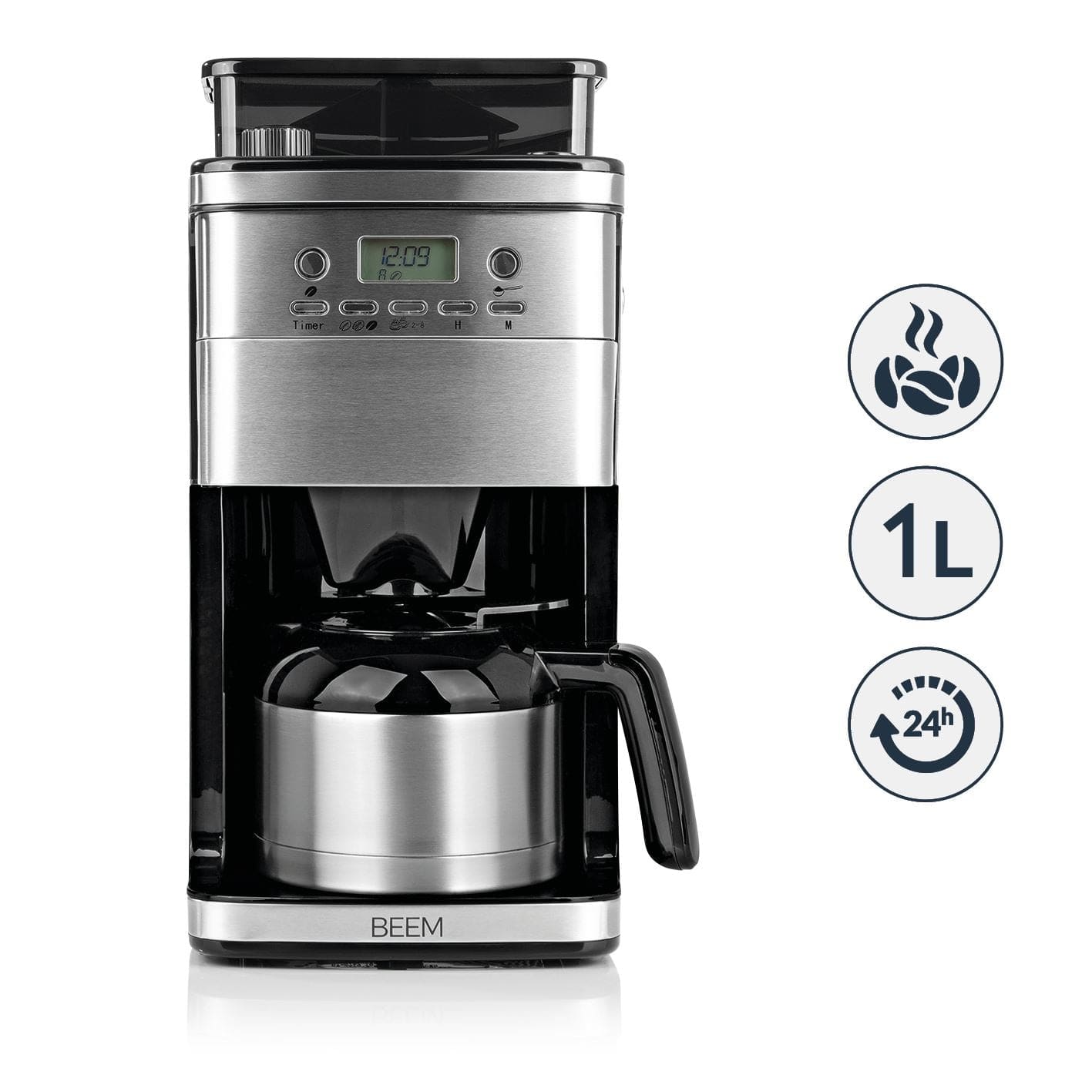 FRESH-AROMA-PERFECT Superior filter coffee machine with grinder - thermal