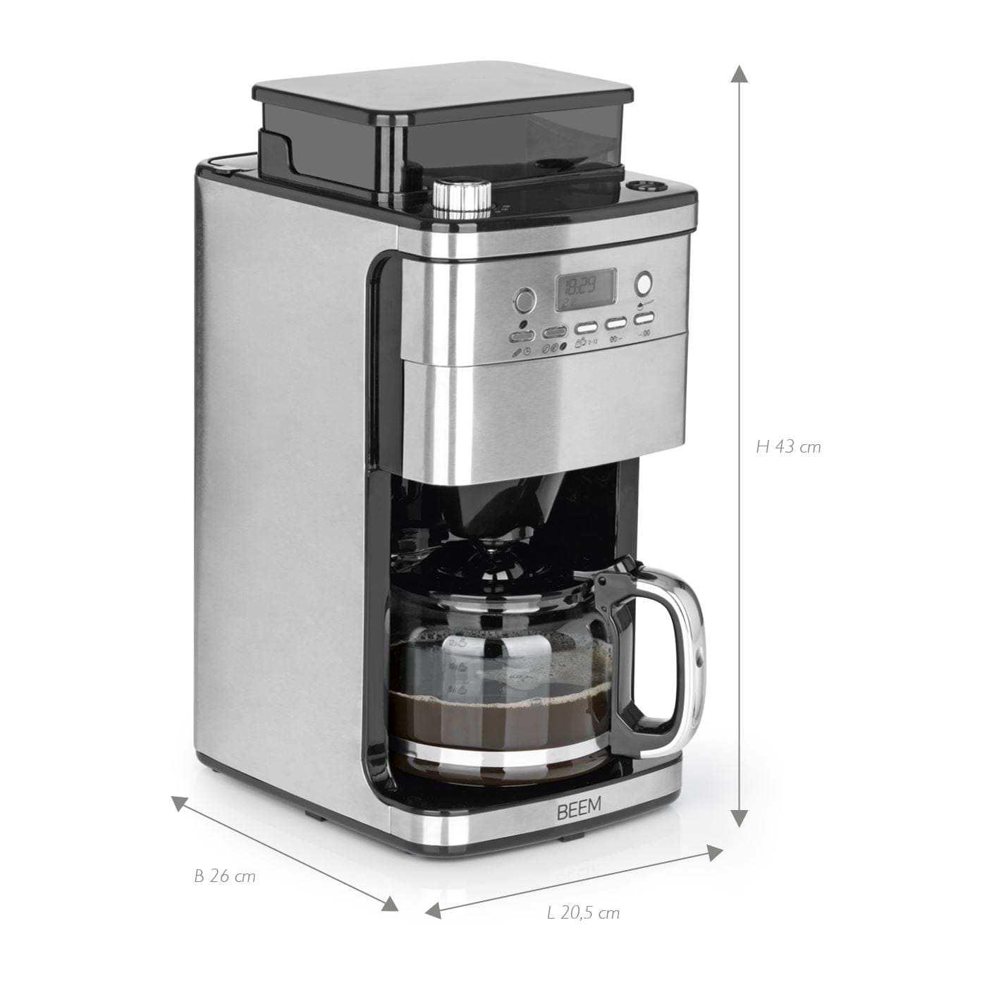 FRESH-AROMA-PERFECT Superior Filter Coffee Machine with Grinder