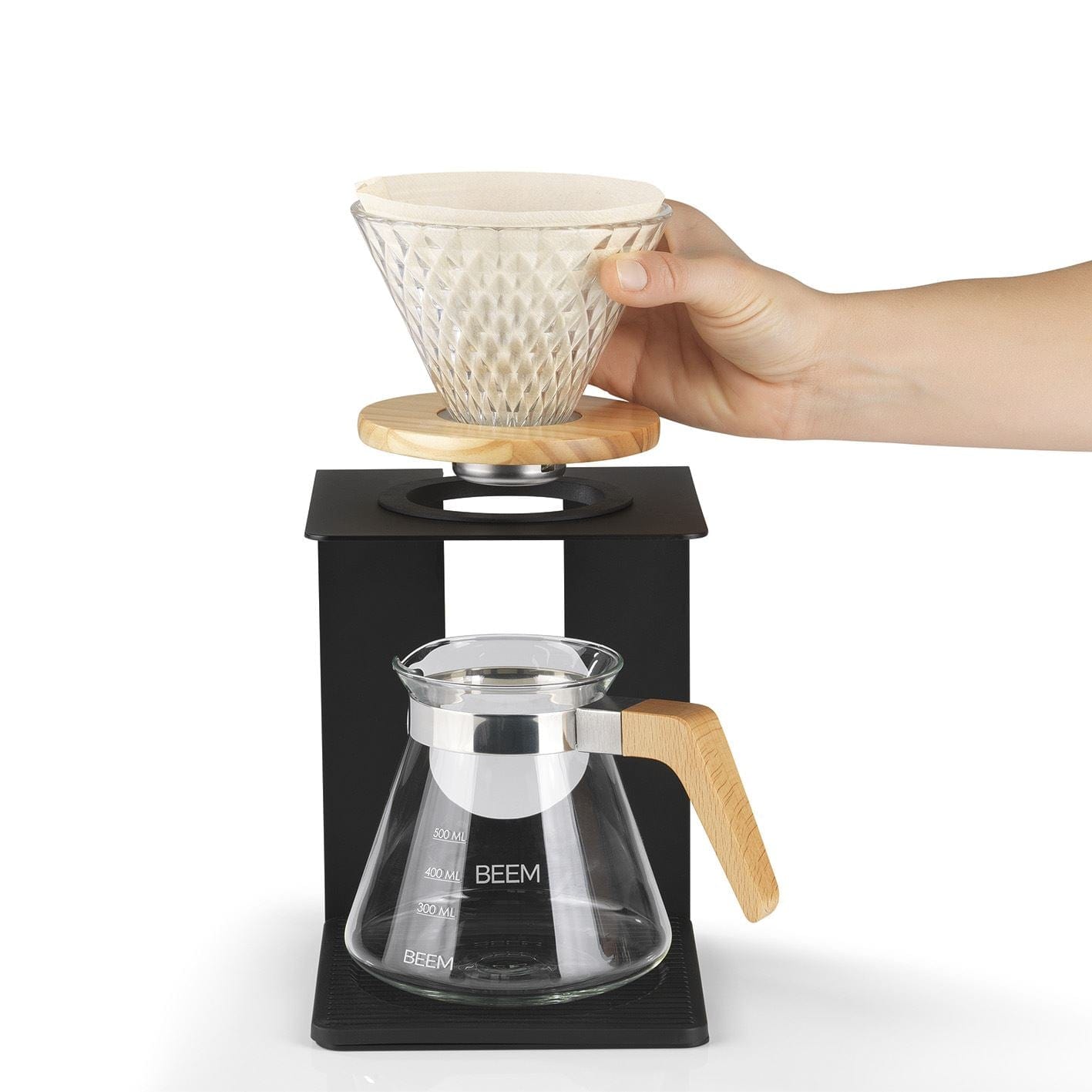 POUR OVER Filter Coffee Maker Set (4 cups) - Wood