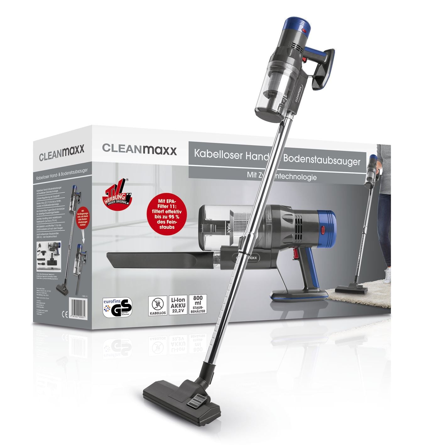 CLEANmaxx Cordless Cyclone Vacuum Cleaner