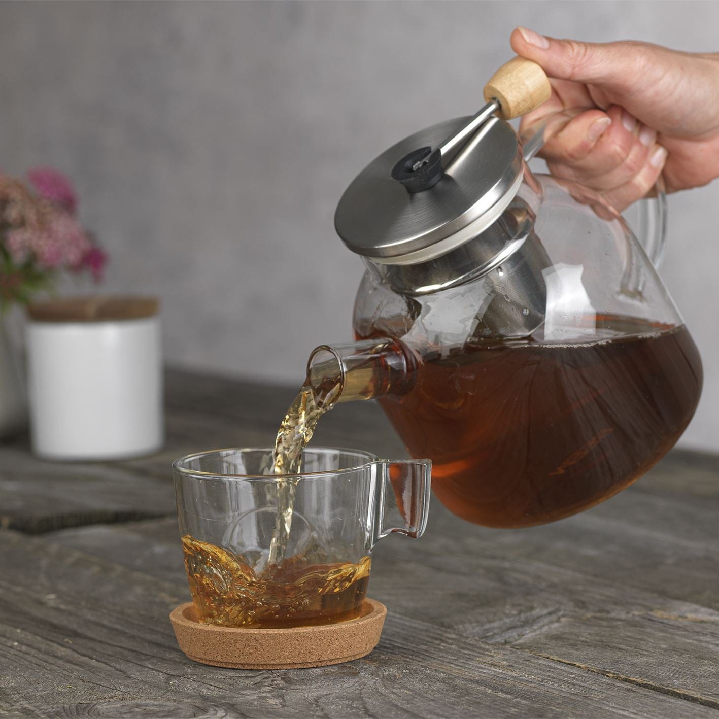 TEEKANNE Teapot with Strainer - Glass (1000ml)